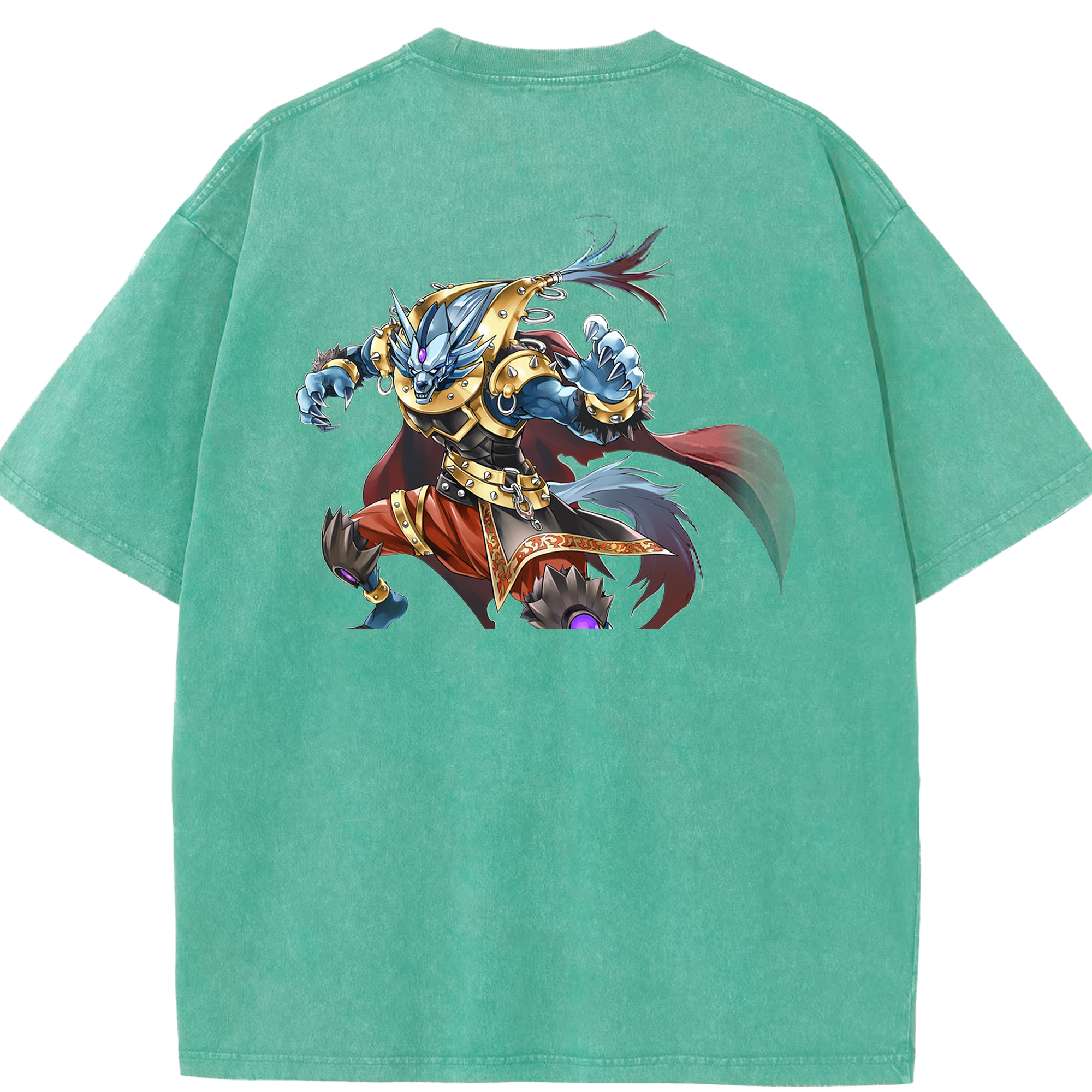 （画像用） 遊☆戯☆王 Yu-Gi-Oh! 綿100% ヴィンテージ風 半袖Tシャツ（背面プリント）